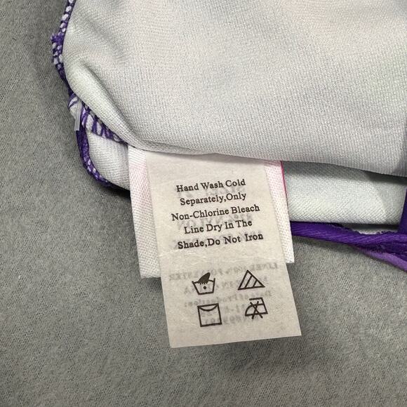 Kanu Surf Swimsuit Girls 2T Rylie Purple Teal Floral Daisy Beach Sport One Piece - Picture 8 of 9